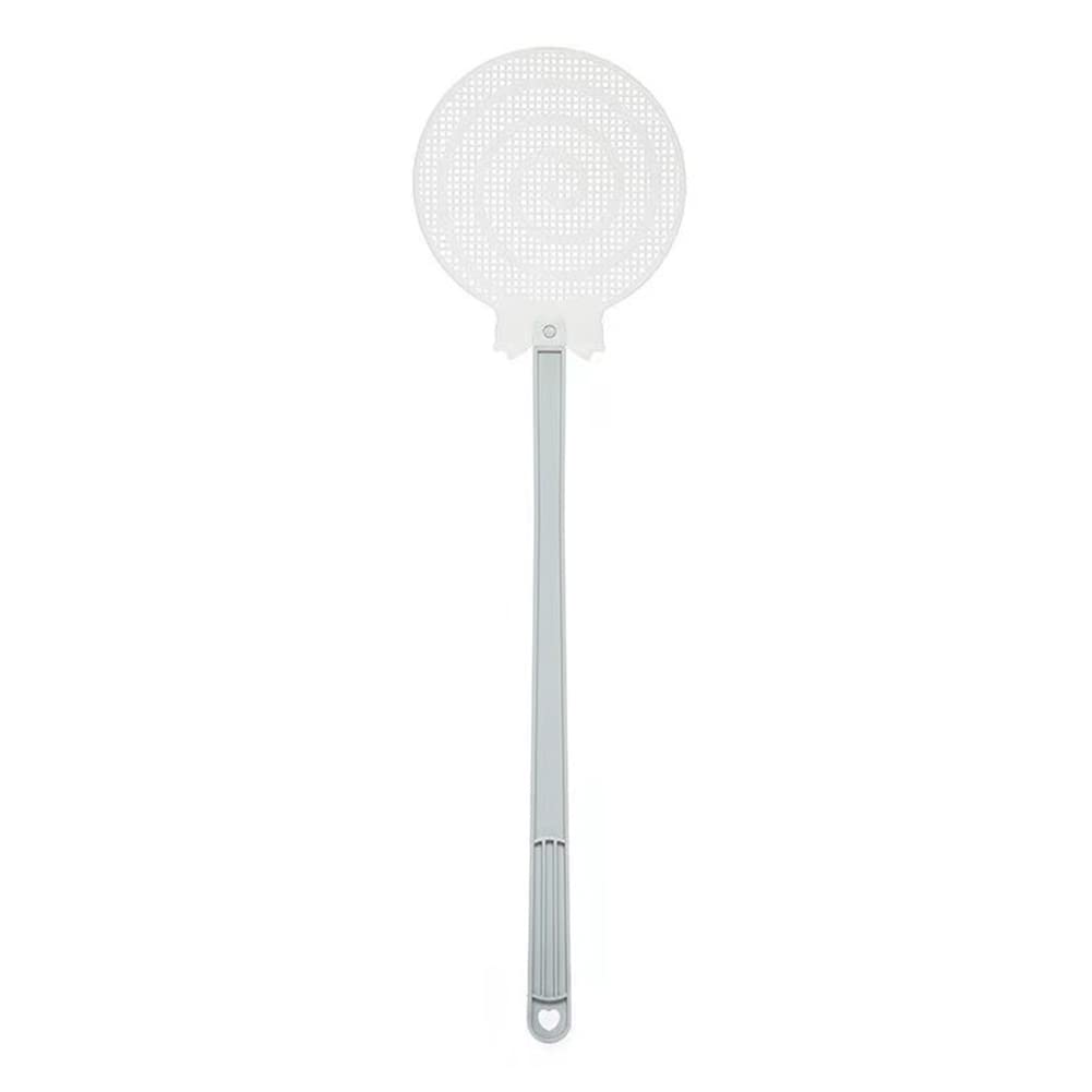 2 Pcs White Cute Fly Swatter Summer Mesh Long-Handled Manual Fly Swatter for Adult Thickened Candy-Shaped Plastic Mosquito Swatter Flying Insect Swatter