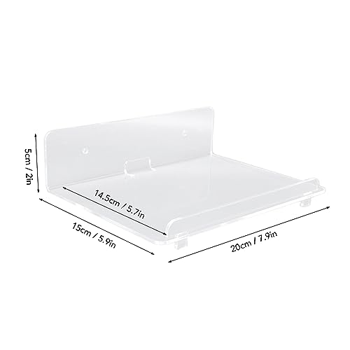 Acrylic Floating Shelf, 2 Pack Wall Mount Shelf for Speaker Monitor Living Room Wall Decor, 7.9x5.9