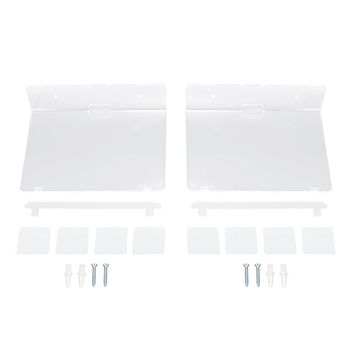 Acrylic Floating Shelf, 2 Pack Wall Mount Shelf for Speaker Monitor Living Room Wall Decor, 7.9x5.9