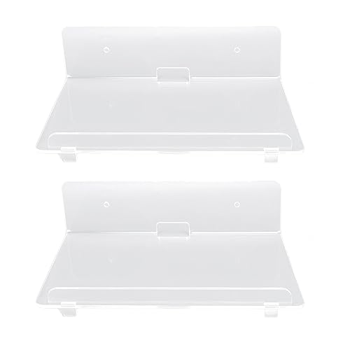 Acrylic Floating Shelf, 2 Pack Wall Mount Shelf for Speaker Monitor Living Room Wall Decor, 7.9x5.9