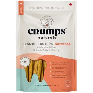 crumps' naturals plaque busters advanced - whole mouth care dental sticks 9.5oz