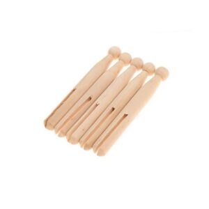 KOMBIUDA 10pcs Wood Mini Dolls Cake Wooden Mini clothespins Picture pegs Colored Wooden clothespins Wooden Sticks for Crafting Old Fashioned Crafts Ornaments Baby Bamboo