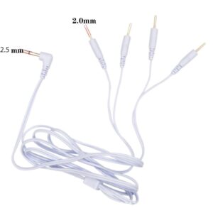 2mm Electrode Wires Cable for TENS Machine Connector Lead Wires,Unit Lead Wires for TENS Electrodes-Pin Electrode Wires-1 to 4,10PCS/Bag (10)