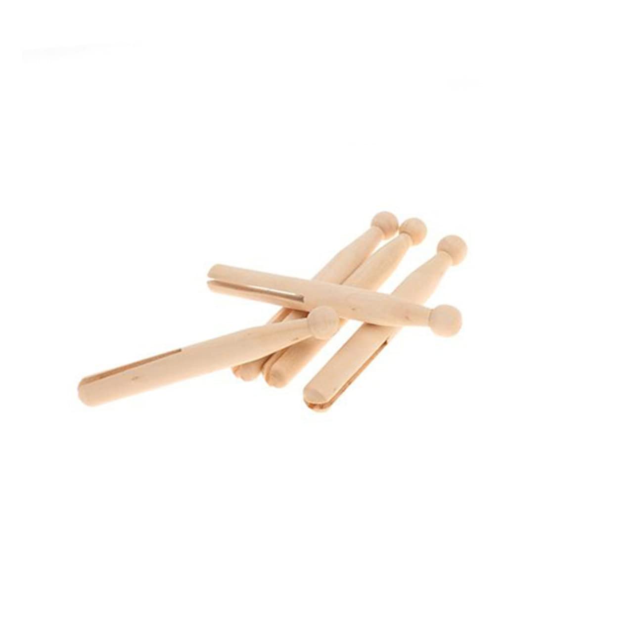 KOMBIUDA 10pcs Wood Mini Dolls Cake Wooden Mini clothespins Picture pegs Colored Wooden clothespins Wooden Sticks for Crafting Old Fashioned Crafts Ornaments Baby Bamboo