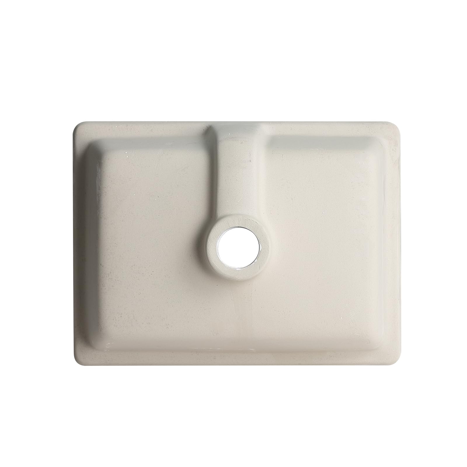 Small Undermount Bathroom Sink 16 Inch White Rectangular Porcelain Ceramic Vanity Basin with Overflow (15.70"x11.69") KDKSC