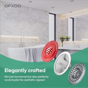 Drain Cover Kitchen Sink - Plastic & Stainless Steel Sink Strainers Set of 3 - Hair Drain Catcher Bathtub 2.75 & 2.36 & 3.10 Inches