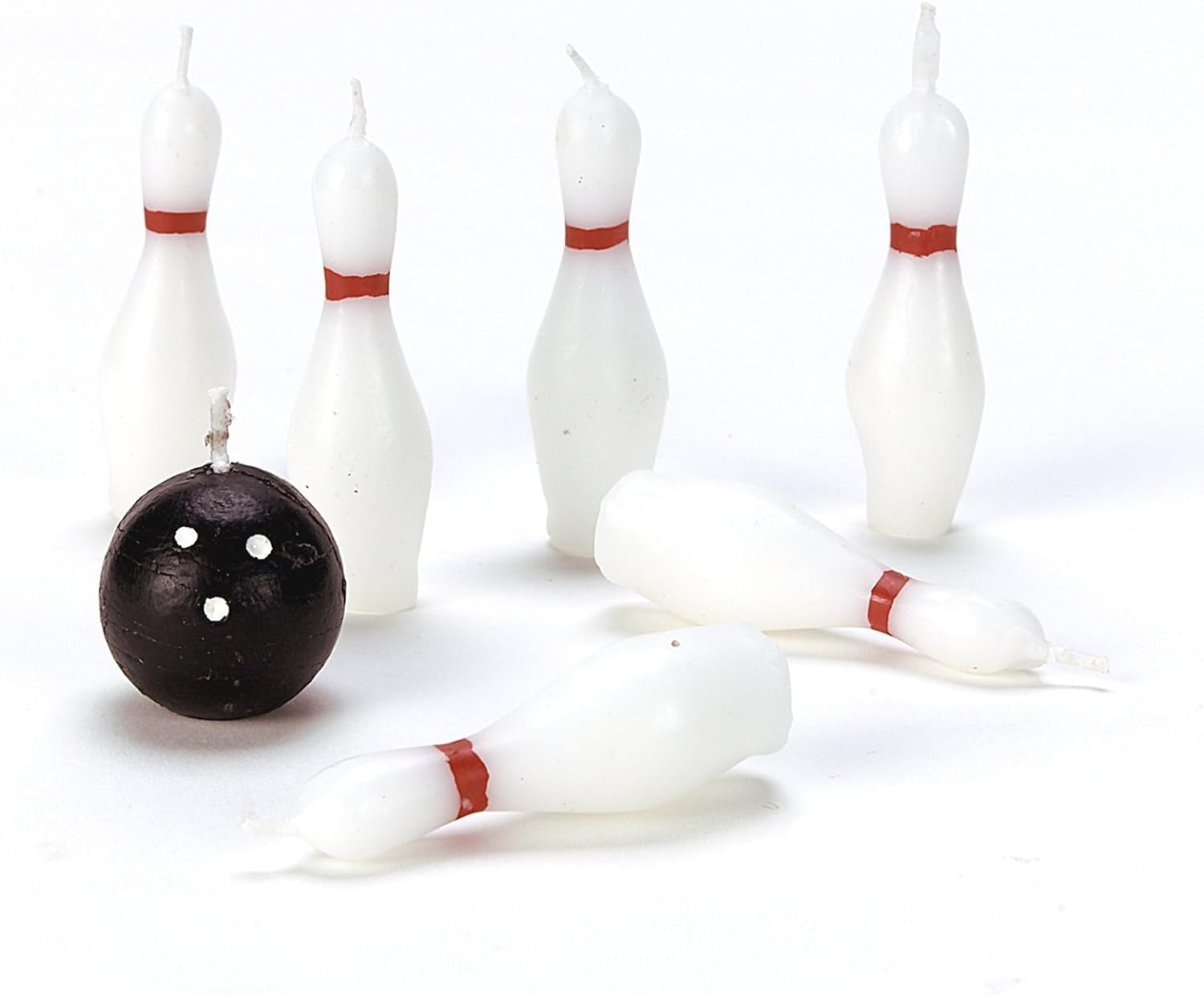 Bowling Pins and Ball Birthday Cake Candles - 7 pc