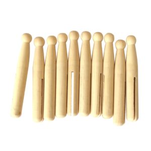 kombiuda 10pcs wood mini dolls cake wooden mini clothespins picture pegs colored wooden clothespins wooden sticks for crafting old fashioned crafts ornaments baby bamboo