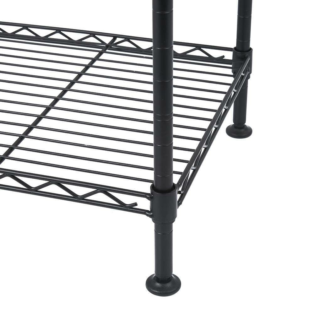 TBMAQ 4-Tier Wire Storage Shelves Adjustable Shelving Units Steel Metal Rack Kitchen