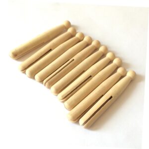 KOMBIUDA 10pcs Wood Mini Dolls Cake Wooden Mini clothespins Picture pegs Colored Wooden clothespins Wooden Sticks for Crafting Old Fashioned Crafts Ornaments Baby Bamboo