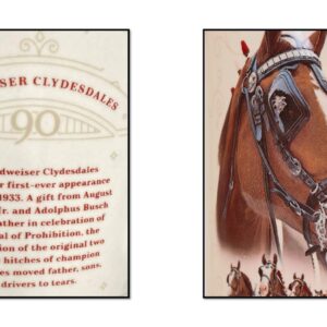 Budweiser 2023 90th Anniversary Limited Edition Clydesdale Holiday Collectors Stein #44 - Ceramic Beer Mug Christmas Gift