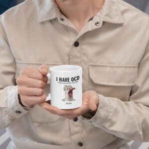 Personalized Obsessive Chicken Disorder Mugs, Customized Name Chicken Coffee Mugs, Chicken Tea Cups, Funny Animal Lovers Cups, Funny Chicken Mugs, Cute White Mug, Funny Mug Gift