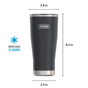 THERMOS ICON SERIES Stainless Steel Cold Tumbler with Slide Lock, 24 Ounce, Granite