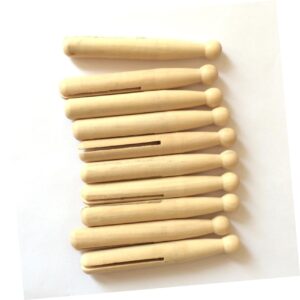 KOMBIUDA 10pcs Wood Mini Dolls Cake Wooden Mini clothespins Picture pegs Colored Wooden clothespins Wooden Sticks for Crafting Old Fashioned Crafts Ornaments Baby Bamboo