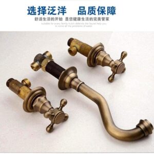 Faucet, Sink Faucet,Brass Brushed Gold Color Brass Single Lever Kitchen Faucet Lavatory Wash Wels Bathroom Bathtub Basin Tap,A540 (Color : A542)