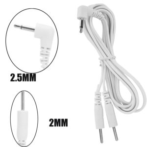 2mm Electrode Wires Cable for TENS Machine Connector Lead Wires,Unit Lead Wires for TENS Electrodes-Pin Electrode Wires-1 to 2,10PCS/Bag (10)