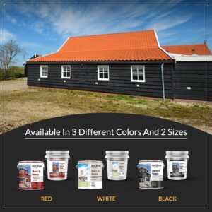 EVOLVE Barn & Fence: Swift Shield High Durability and Scratch-Resistant Paint for Storage Sheds, Outbuildings, and Fences (1 Gallon, Black)