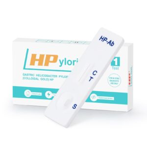 h. pylori，helicobacter pylori detection kit, 10-15 minutes of quick home testing, the result is highly accurate, easy to use and read,pack of 1