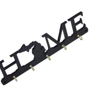 Michigan Home State Key Holder Hanger Rack Rustic Wall Decor - Entryway Jewelry Organization Housewarming New Home Realtor Gift