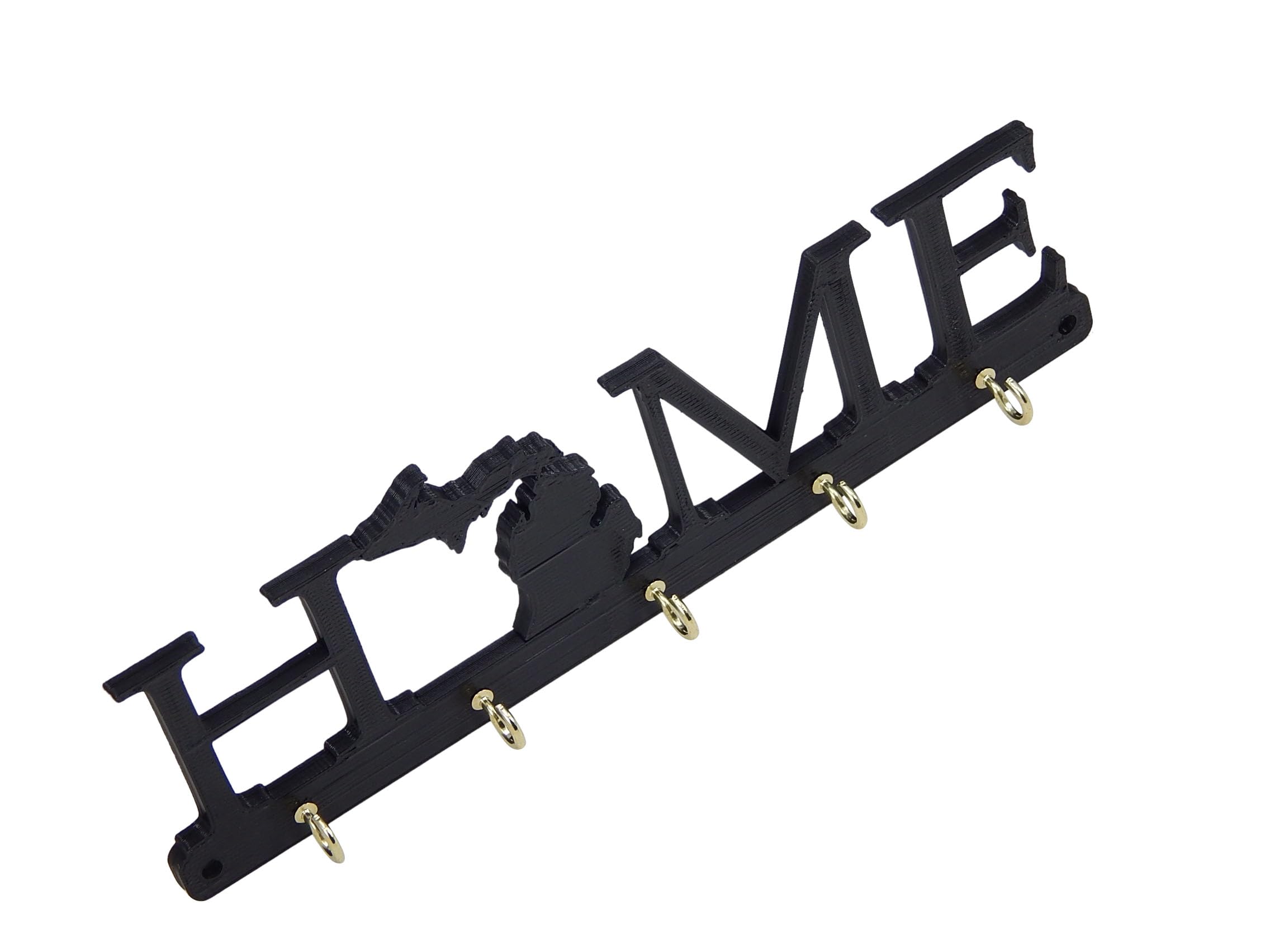 Michigan Home State Key Holder Hanger Rack Rustic Wall Decor - Entryway Jewelry Organization Housewarming New Home Realtor Gift