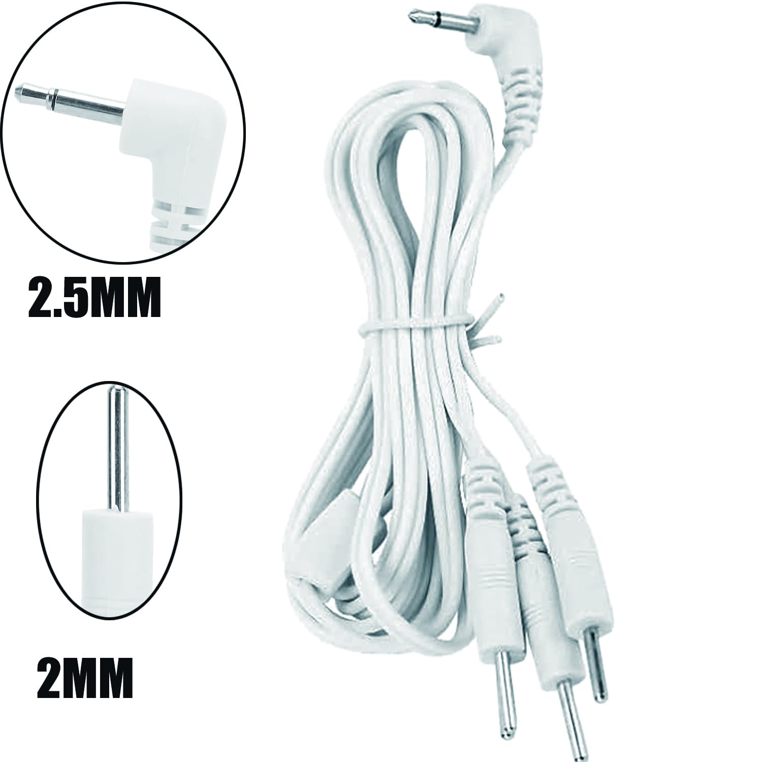 2mm Electrode Wires Cable for TENS Machine Connector Lead Wires,Unit Lead Wires for TENS Electrodes-Pin Electrode Wires-1 to 4,10PCS/Bag (10)