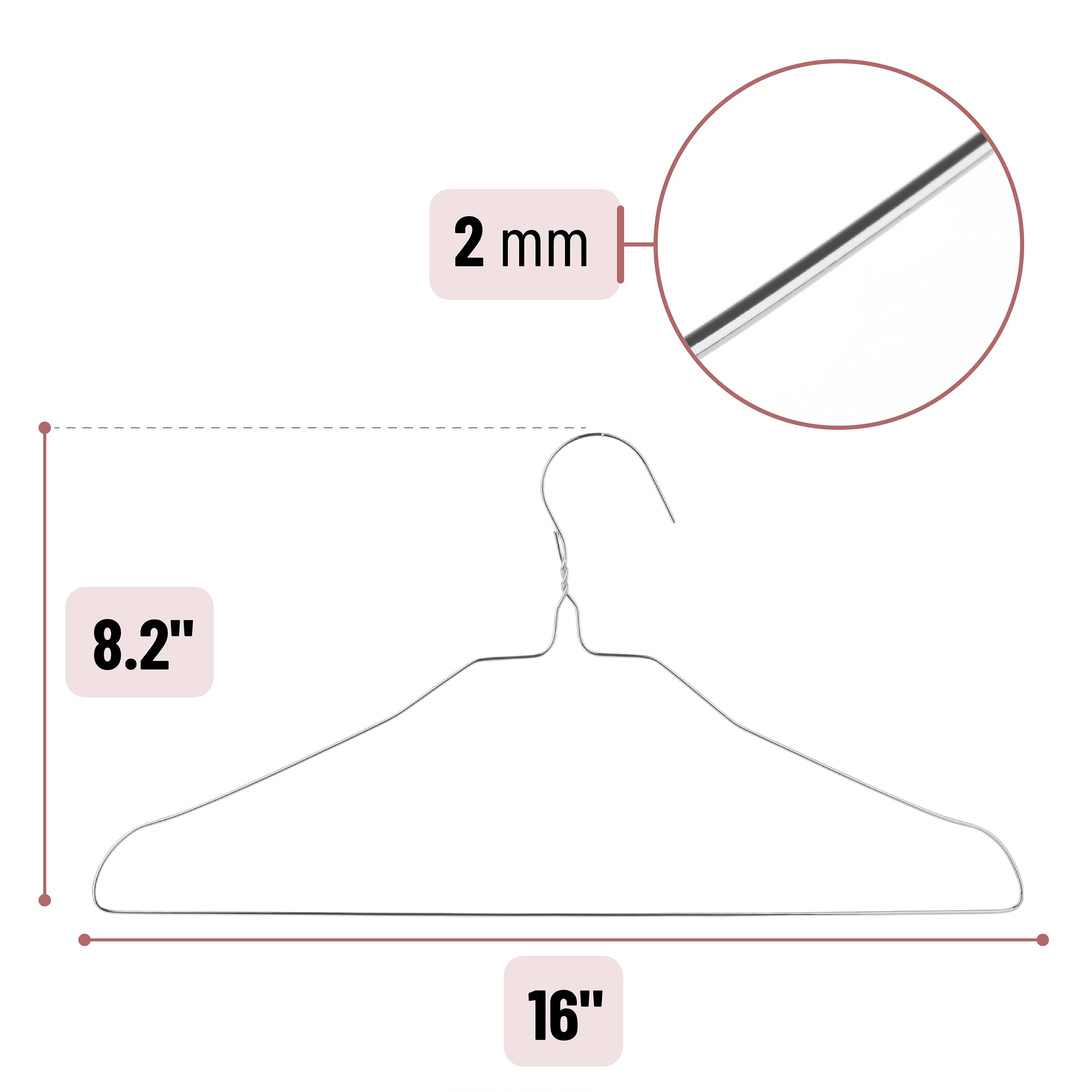 Mr. Pen- Wire Hangers, 20 Pack, Metal Hangers for Clothes, Wire Clothes Hangers, Metal Coat Hangers, Wire Coat Hangers, Hangers Metal Clothes Hanger, Wire Hanger, Metal Hanger