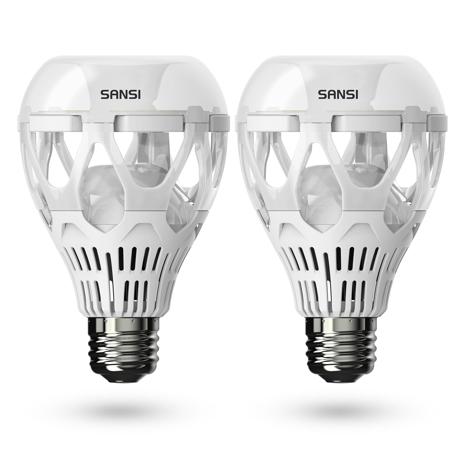 SANSI 22W (200 Watt Equivalent) LED Light Bulb, A21 3000 Lumens Light Bulbs, 5000K Daylight E26 Base Non-Dimmable Bright LED Bulbs for Home Office, 2-Pack