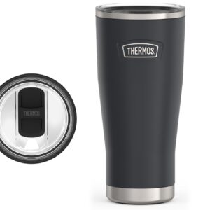 THERMOS ICON SERIES Stainless Steel Cold Tumbler with Slide Lock, 24 Ounce, Granite