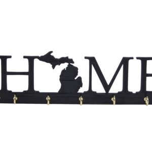 Michigan Home State Key Holder Hanger Rack Rustic Wall Decor - Entryway Jewelry Organization Housewarming New Home Realtor Gift