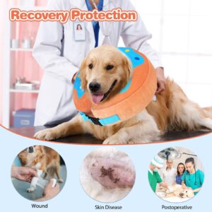 Dog Donut Cone Collar - Inflatable Dog Cone Recovery Adjustable Dog Donut Cone Collar for Dogs Dog Neck Donut Collar E Collar for Dogs Cats After Surgery-XL