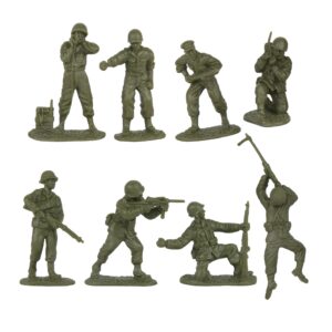 BMC CTS WW2 US Infantry Plastic Army Men - 33pc OD Green 1:32 Soldier Figures