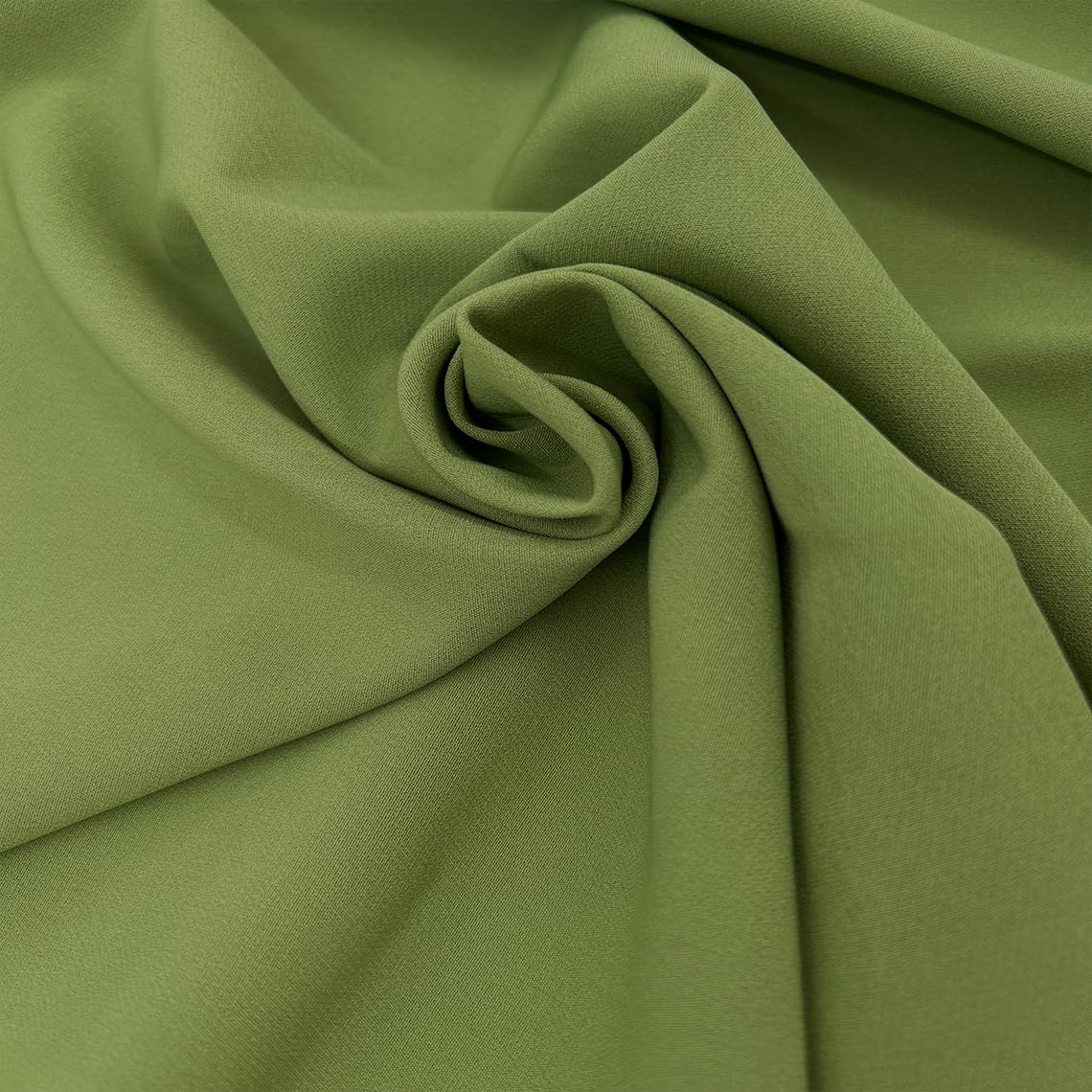 Texco Inc Solid Color Polyester Spandex 4-Way Twill Stretch Work Clothes, Formal Wear, and DIY Projects/Apparel Fabric, Green Moss 3 Yards