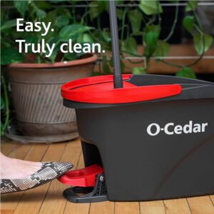 O-Cedar EasyWring Spin Mop & Bucket Floor Cleaning System + 2 EASYWRING Power Refills