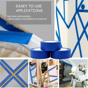 KAKAMINA Painters Tape 2 Inch, 8 Rolls Blue Painters Tape, Bulk Masking Tape Blue General Purpose for Arts and Crafts, 2 Inch x 55 Yards (440 Yards Total)