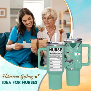 AT2Z GLOBAL Nurse Gifts - Nurses Week Gifts - Nurse gifts for Women - Christmas Nurse Gifts - Nursing Appreciation Gifts, RN/LPN/NICU Gift - Gift For Nurse Female, Nurse Tumbler 40oz With Handle