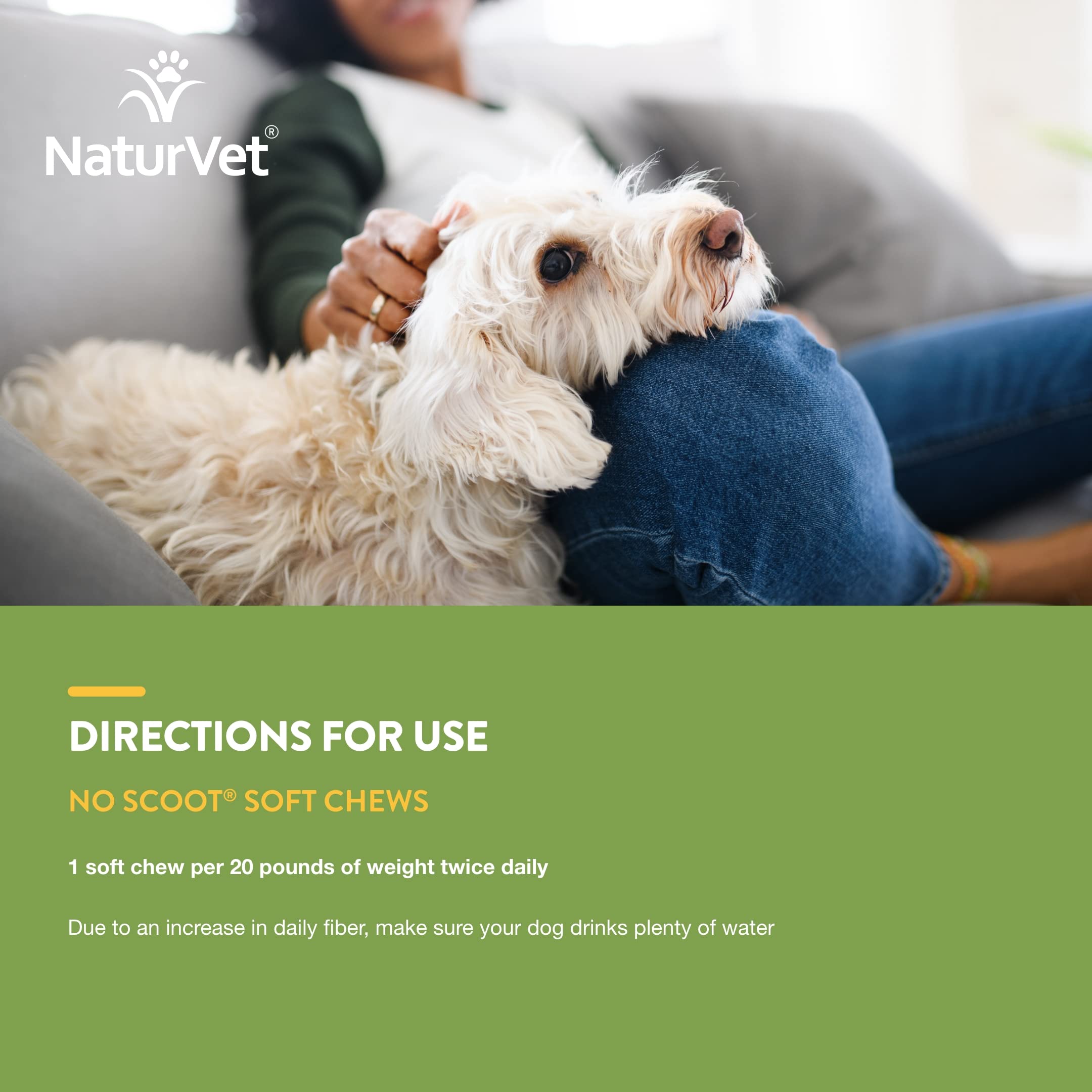 NaturVet All-in-One Dog Supplement - for Joint Support, Digestion, Skin, Coat Care – 120 Soft Chews & No Scoot for Dogs - 120 Soft Chews - Supports Healthy Anal Gland & Bowel Function