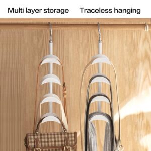 Purse Hanger-360 °Rotation,Hangers, Widened Arc - Not Afraid of Deformation of The Bag Hanger, Premium and Smooth Closet Purse Hanger,Handbag Hanger,Purse Hangers for Closet (White 1 Piece)