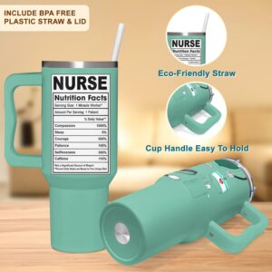 AT2Z GLOBAL Nurse Gifts - Nurses Week Gifts - Nurse gifts for Women - Christmas Nurse Gifts - Nursing Appreciation Gifts, RN/LPN/NICU Gift - Gift For Nurse Female, Nurse Tumbler 40oz With Handle