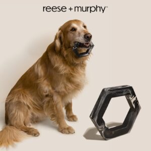 Reese+Murphy Marble Hexagon Dog Chew Toy - Large Dog Toy - Dog Toys for Small Medium Large Breed - Teething Toys for Dogs - Puppy Chew Toys