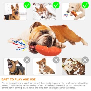 PLNRLOVELY 1PCS Dog Chew Squeaky Toys for Aggressive Chewers,Non-Toxic Tough Durable Interactive Dog Toys, Puppy Teeth Chew Sausage Stick Toy for Medium Large Breed