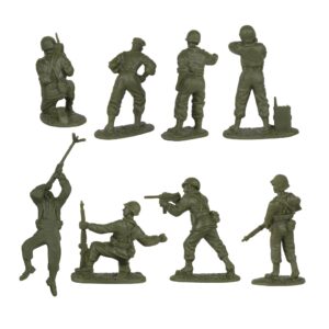 BMC CTS WW2 US Infantry Plastic Army Men - 33pc OD Green 1:32 Soldier Figures