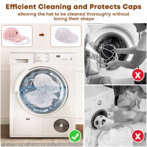 SelfTek 2 Pack Cap Washer for Baseball Caps, Hat Cleaner for Baseball Caps, Baseball Hat Washer Mesh Bags Compatible with Most Baseball Cap Washing Cage- Hat Rack is NOT INCLUDED