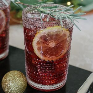 Kate Aspen Hobnail Beaded Floral Clear Drinking Glasses Set of 6, (13 oz) Vintage Glassware Set Cocktail Glass Set, Juice Glass, Water Cups | Great Hostess Gift & Gift for New Home Owners