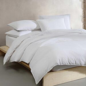 Calvin Klein - Queen Duvet Cover Set, Soft Linen Blend Bedding, Pre-Washed Home Decor for Extra Softness (Soft Linen White, Queen)