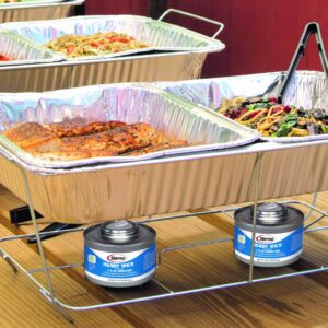 Sterno Buffet Kit Catering-to-Go Chafing Dish Buffet Set - Chafing Dishes for Buffet with Chafing Fuel Cans, Catering Food Warmers & Food Warming Trays for Buffet Party - 4-Piece Chafing Dish Set