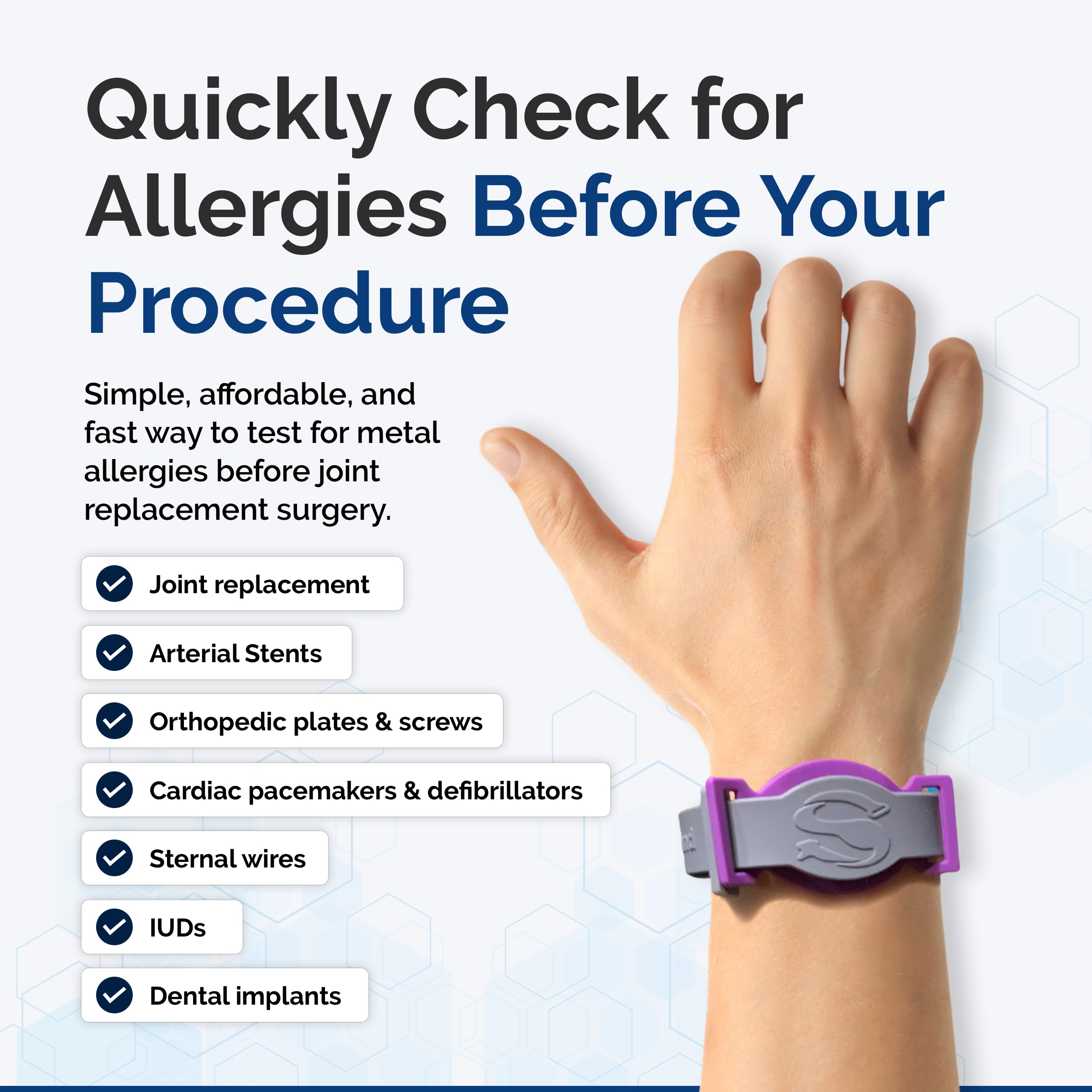 SENSIBAND Metal Allergy Test Band – Test at Home or Anywhere - Tests for Common Metals Used in Piercings & Jewelry - See Your Own Results - Order 3 Weeks Before Surgery.… (Copper)