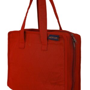 Yazzii Sewing Notions Tote- Portable Sewing Accessories Organizer w Detached Sleeves - Red