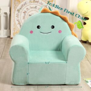 MOMCAYWEX Cuddly Toddler First Chair, Premium Character Chair, Dinosaur, 18 Month up to 3 Years