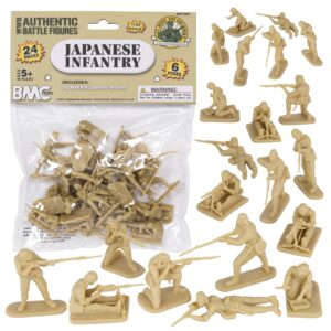 bmc cts ww2 japanese plastic army men - 24pc tan imperial japan soldier figures