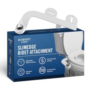 bio bidet 7zslimedge dry slimedge bidet toilet seat, white